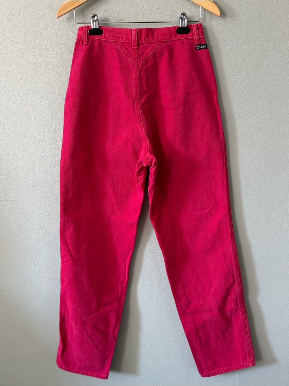 VTG Wrangler Red Denim Jeans High Waisted Tapered Western Cowgirl Made in USA 10 - Picture 4 of 7